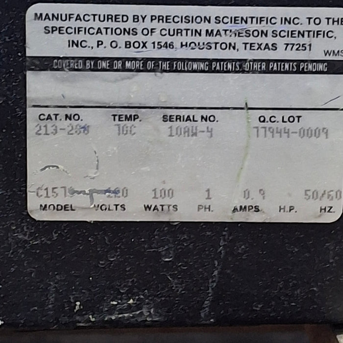 Precision Scientific Equatherm Incubator