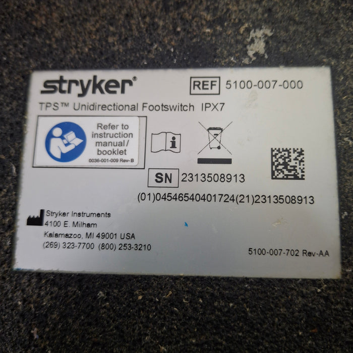 Stryker TPS 5100-7 Footswitch