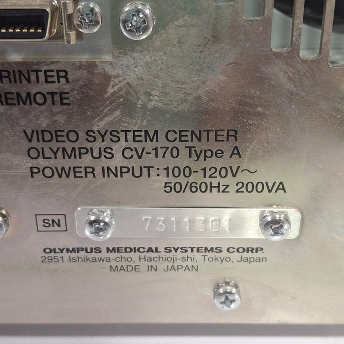 Olympus CV-170 Video Processor and LED Light Source