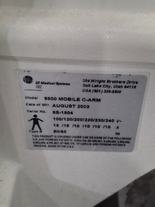 OEC Medical Systems 9800 Plus C-Arm