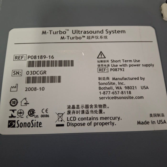 Sonosite M-Turbo Ultrasound