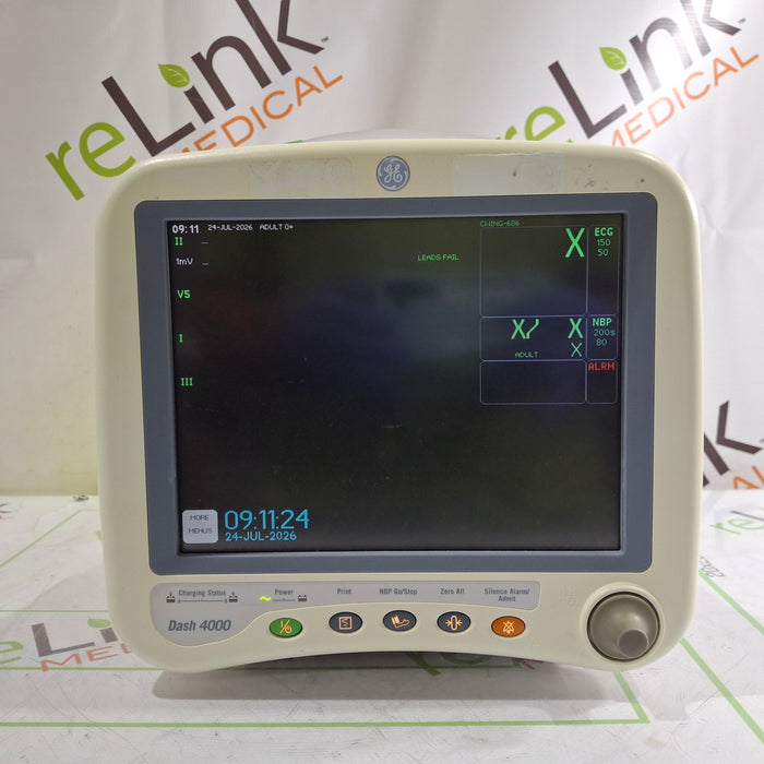 GE Healthcare Dash 4000 - GE/Nellcor SpO2 Patient Monitor
