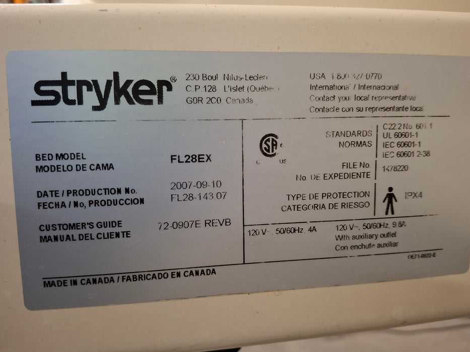 Stryker FL28EX Electric Bed GoBed II