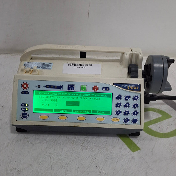 Smiths Medical Medfusion 3500 Version 5 Syringe Infusion Pump