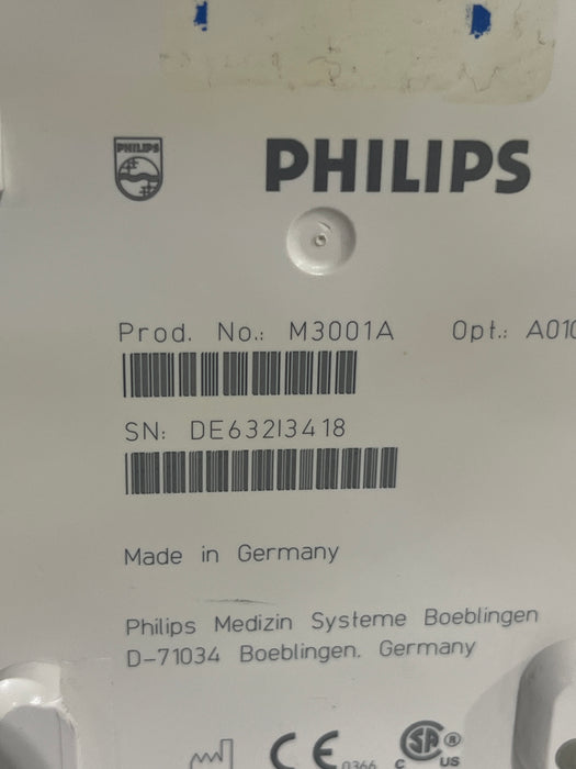 Philips M3001A-A01C06 Fast SpO2, NIBP, ECG, Temp, IBP MMS Module