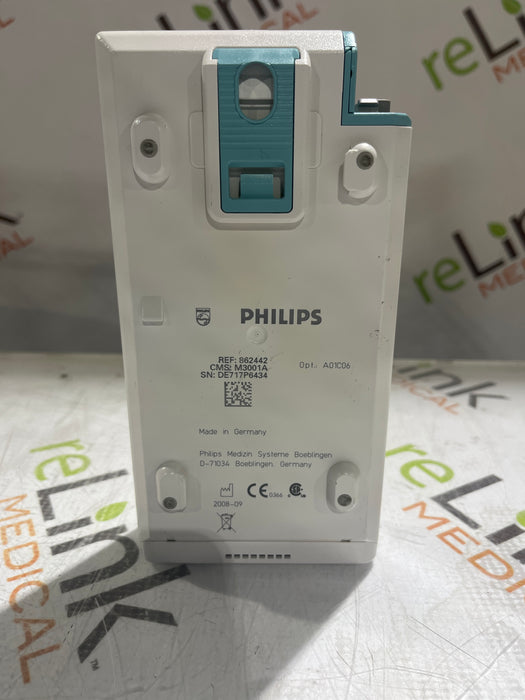 Philips M3001A-A01C06 Fast SpO2, NIBP, ECG, Temp, IBP MMS Module