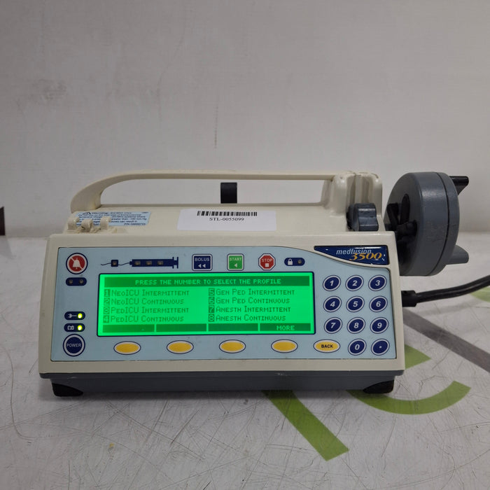 Smiths Medical Medfusion 3500 Version 5 Syringe Infusion Pump