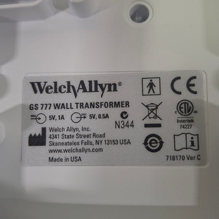 Welch Allyn 777 Ophthalmoscope/Otoscope Wall Transformer without Heads