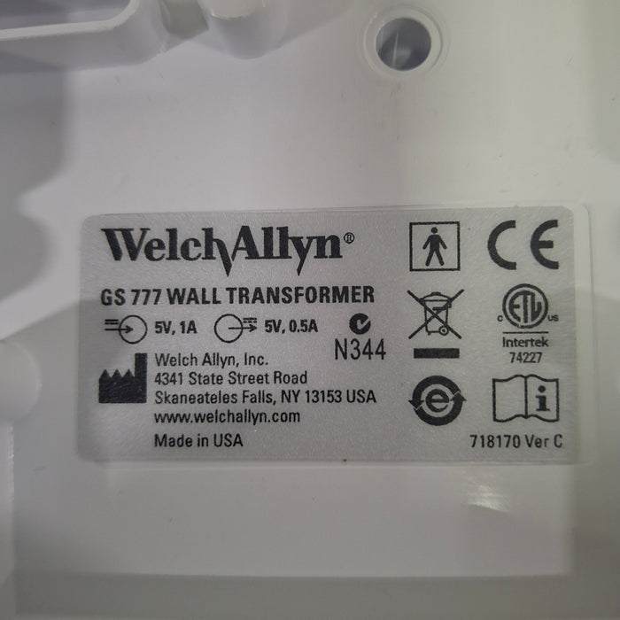 Welch Allyn 777 Ophthalmoscope/Otoscope Wall Transformer without Heads