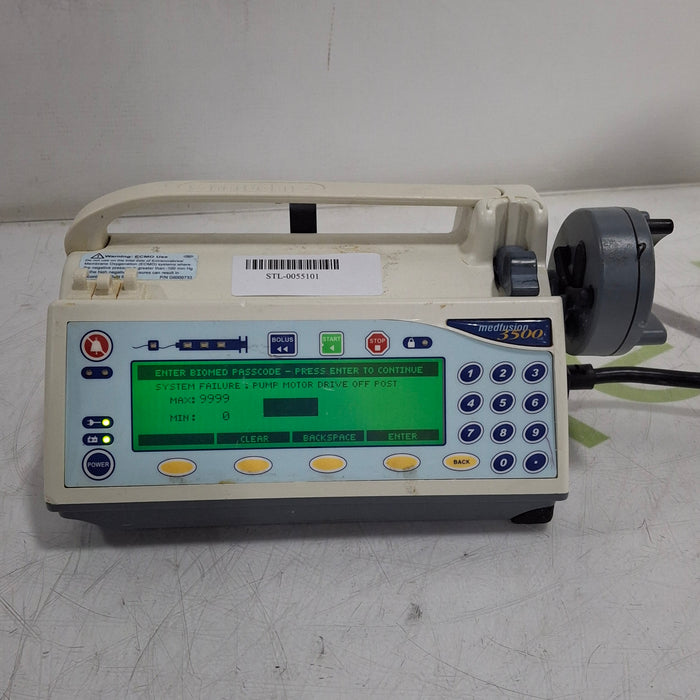 Smiths Medical Medfusion 3500 Version 5 Syringe Infusion Pump