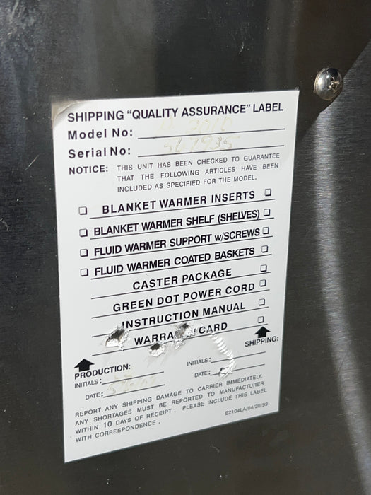 Pedigo Products, Inc. P-2010 Warming Cabinet