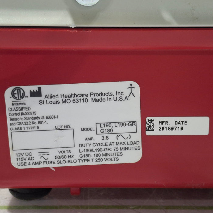Allied Healthcare Products L190-GR Portable Aspirator Suction Unit