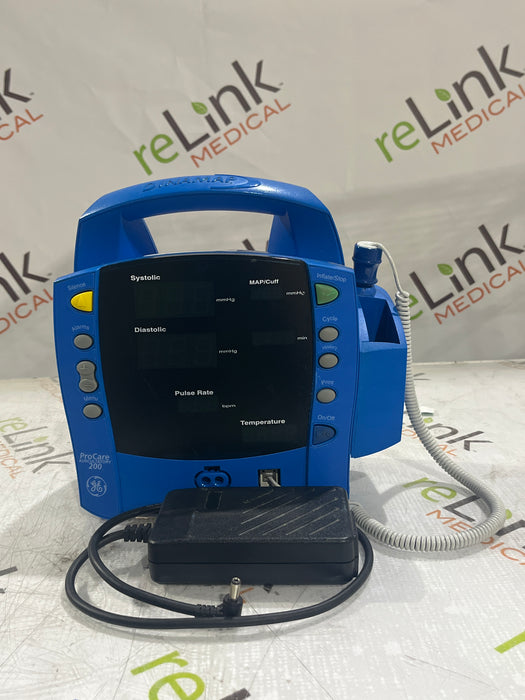 GE Healthcare Dinamap ProCare 200 Patient Monitor