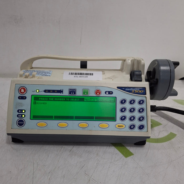 Smiths Medical Medfusion 3500 Version 5 Syringe Infusion Pump