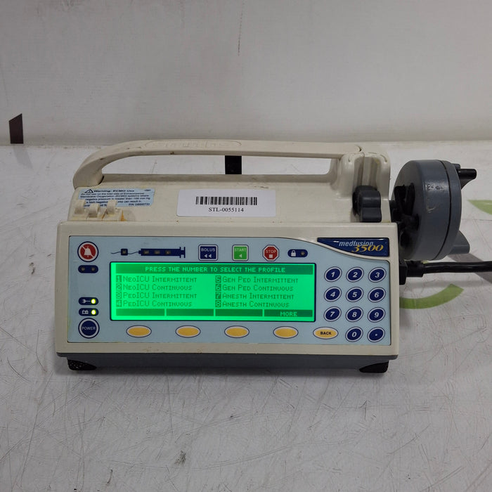 Smiths Medical Medfusion 3500 Version 5 Syringe Infusion Pump