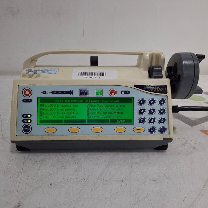 Smiths Medical Medfusion 3500 Version 5 Syringe Infusion Pump