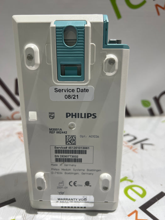 Philips M3001A-A01C06 Fast SpO2, NIBP, ECG, Temp, IBP MMS Module