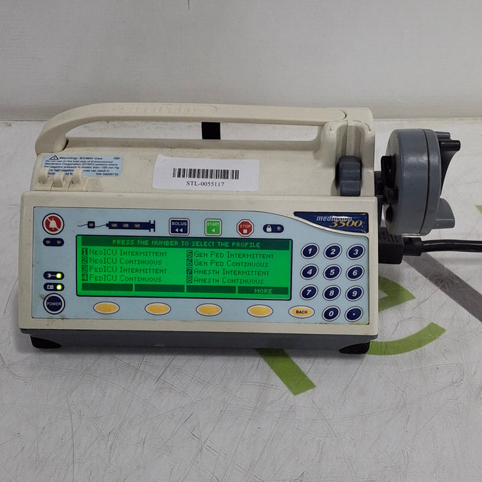 Smiths Medical Medfusion 3500 Version 5 Syringe Infusion Pump