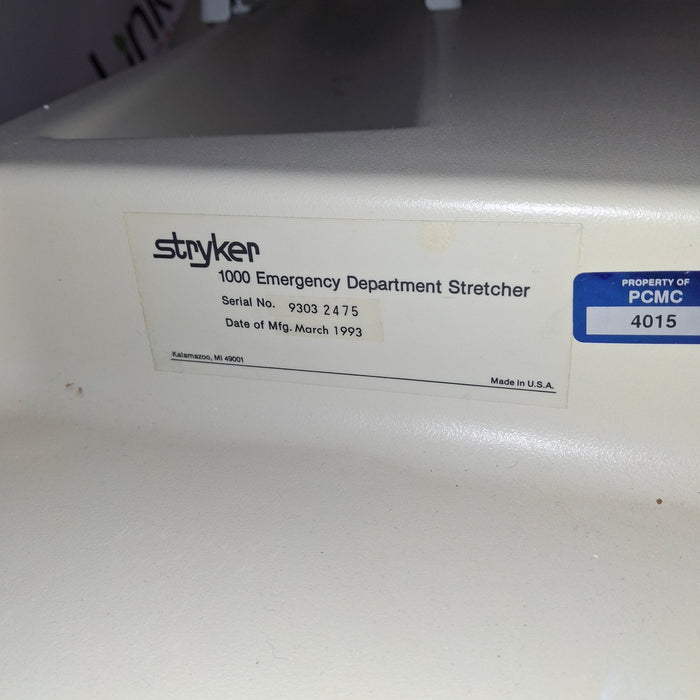 Stryker 1000 Emergency Department Stretcher