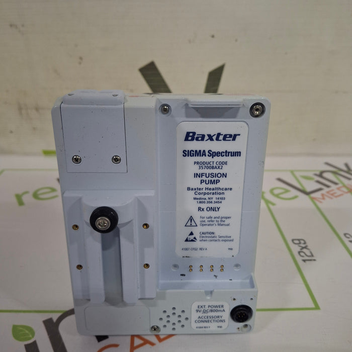 Baxter Sigma Spectrum w/Non Wireless or No Battery Infusion Pump