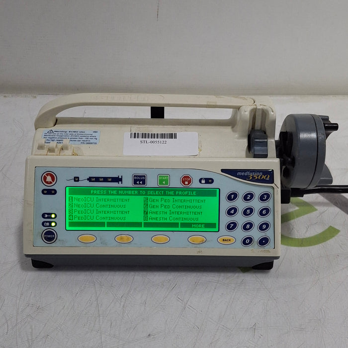 Smiths Medical Medfusion 3500 Version 5 Syringe Infusion Pump