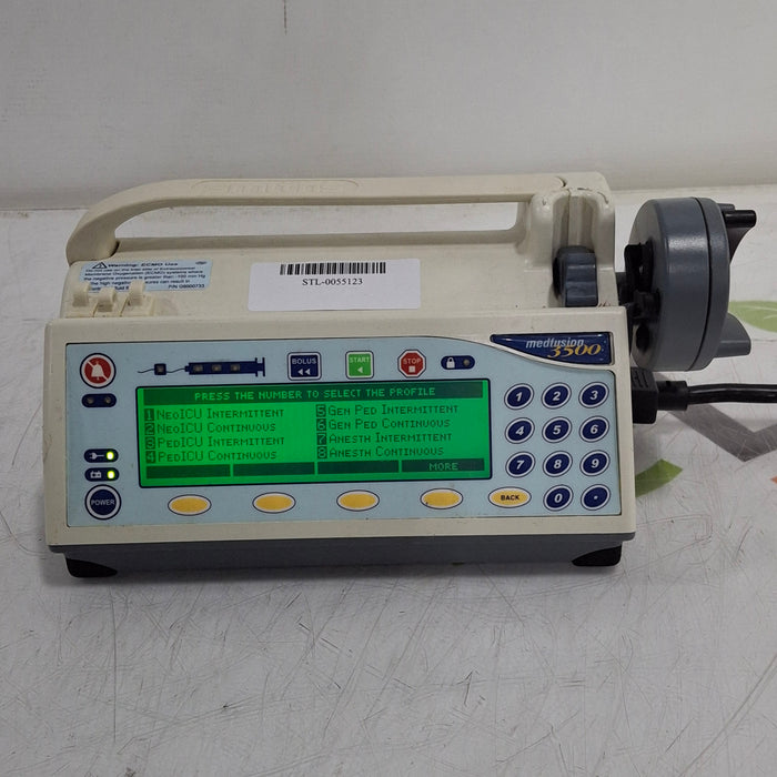 Smiths Medical Medfusion 3500 Version 5 Syringe Infusion Pump