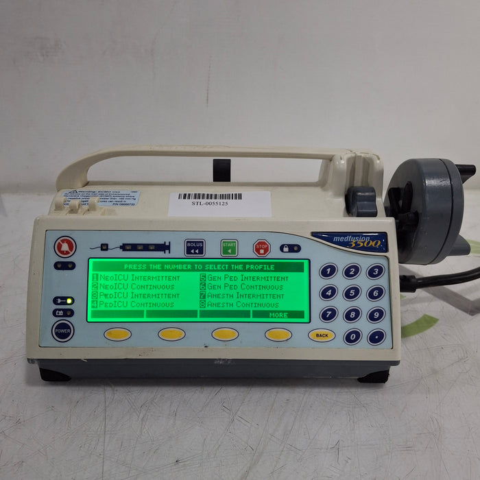 Smiths Medical Medfusion 3500 Version 5 Syringe Infusion Pump