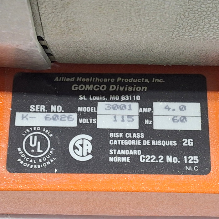 Gomco 3001 Vacuum Aspiration Pump