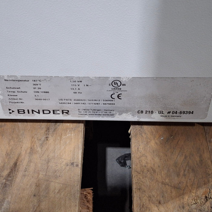 Binder Gmbh CB 210 CO2 Incubator