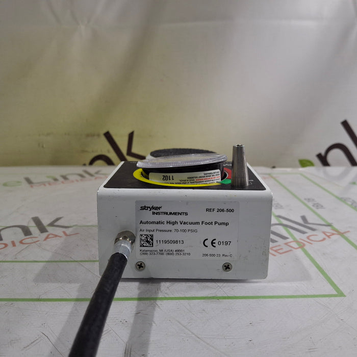 Stryker 206-500 Automatic High Vacuum Foot Pump