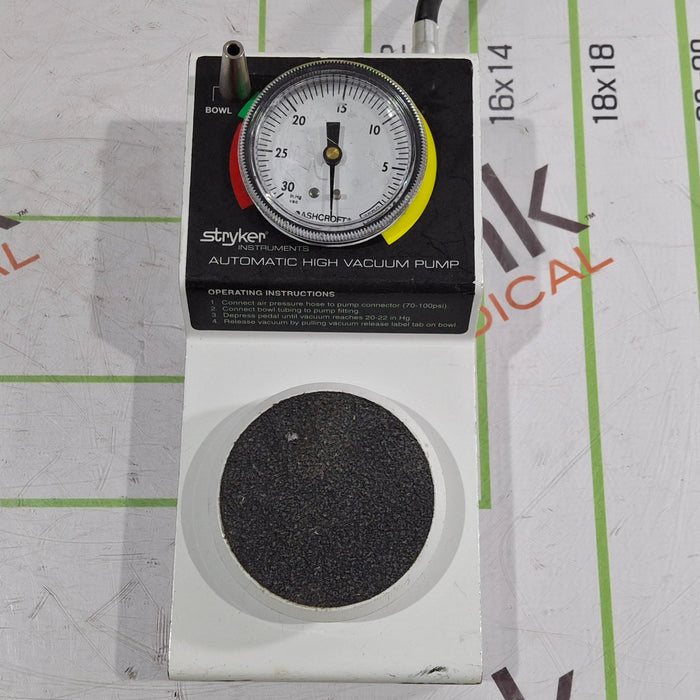 Stryker 206-500 Automatic High Vacuum Foot Pump