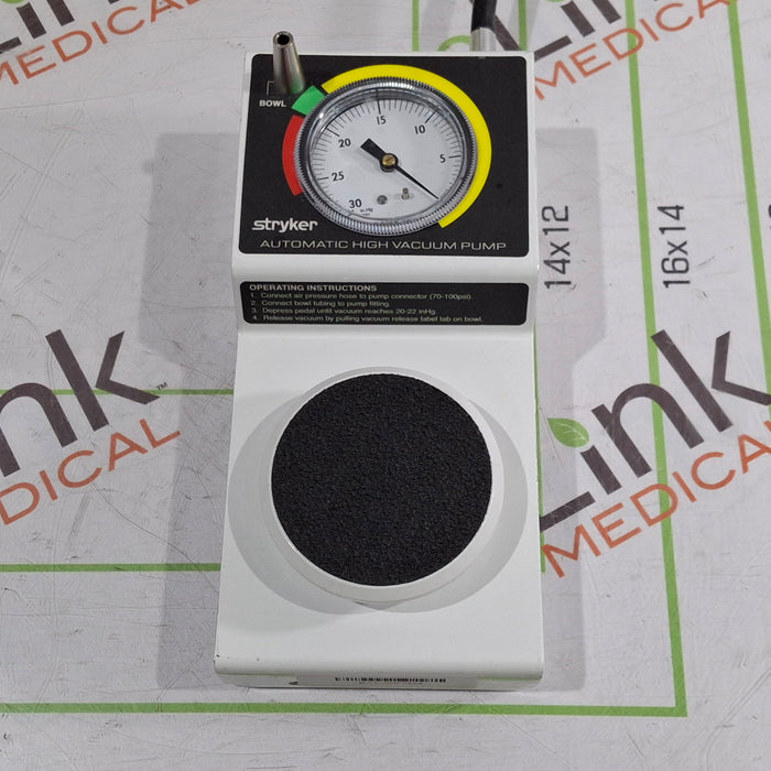 Stryker 206-500 Automatic High Vacuum Foot Pump