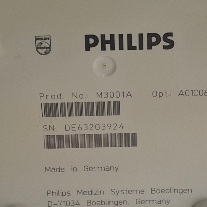 Philips M3001A-A01C06 Fast SpO2, NIBP, ECG, Temp, IBP MMS Module