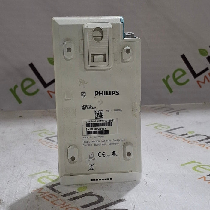 Philips M3001A-A01C06 Fast SpO2, NIBP, ECG, Temp, IBP MMS Module
