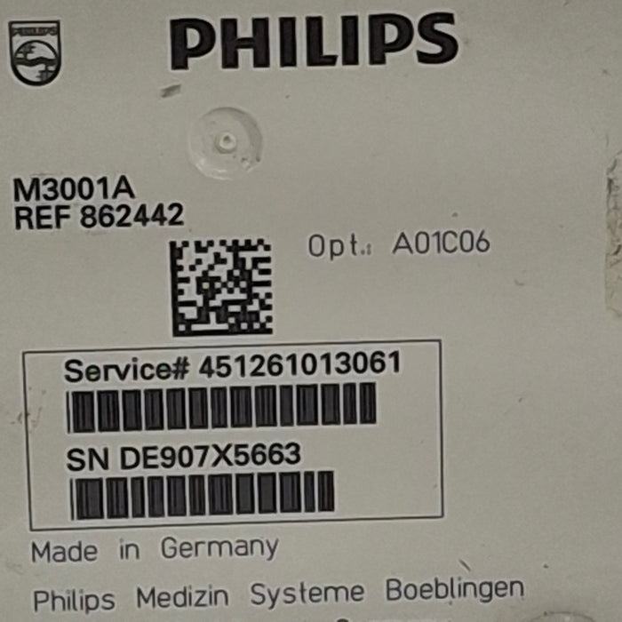 Philips M3001A-A01C06 Fast SpO2, NIBP, ECG, Temp, IBP MMS Module
