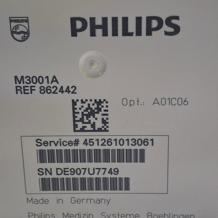 Philips M3001A-A01C06 Fast SpO2, NIBP, ECG, Temp, IBP MMS Module
