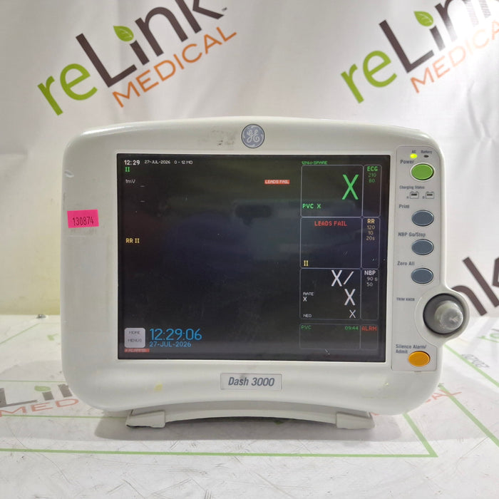 GE Healthcare Dash 3000 - GE/Nellcor SpO2 Patient Monitor