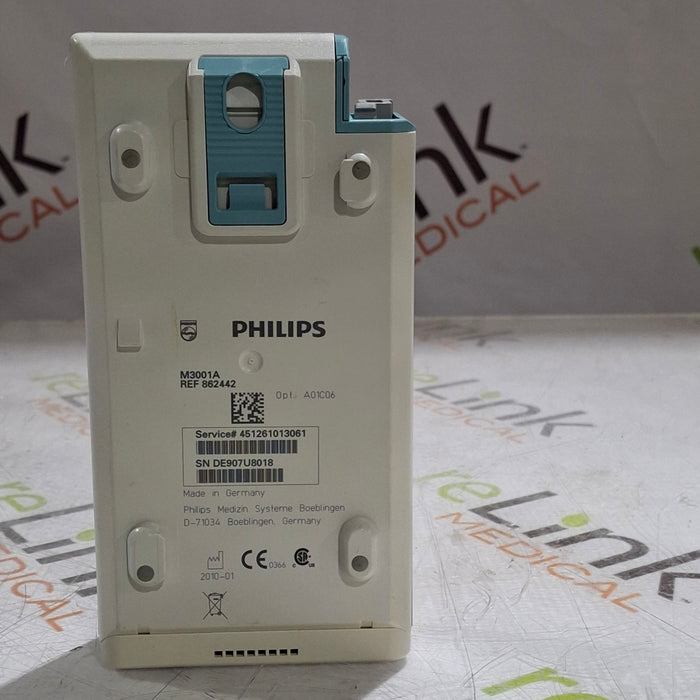 Philips M3001A-A01C06 Fast SpO2, NIBP, ECG, Temp, IBP MMS Module