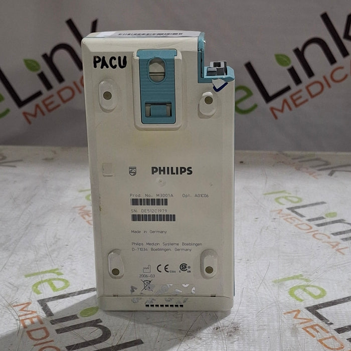 Philips M3001A-A01C06 Fast SpO2, NIBP, ECG, Temp, IBP MMS Module