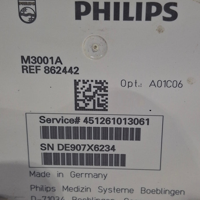 Philips M3001A-A01C06 Fast SpO2, NIBP, ECG, Temp, IBP MMS Module