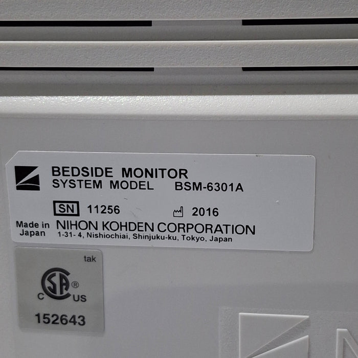 Nihon Kohden Life Scope BSM-6301A Patient Monitor