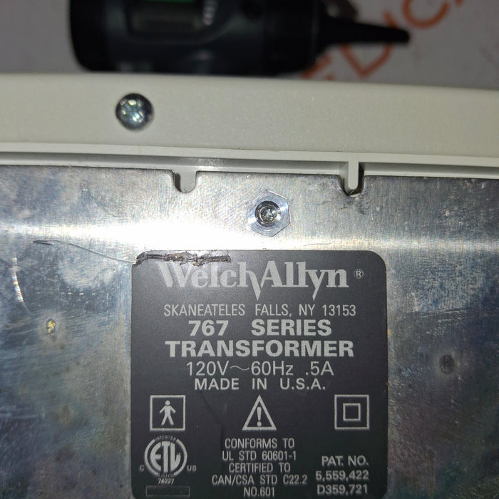Welch Allyn 767 Otoscope/Ophthalmoscope Wall Tranformer