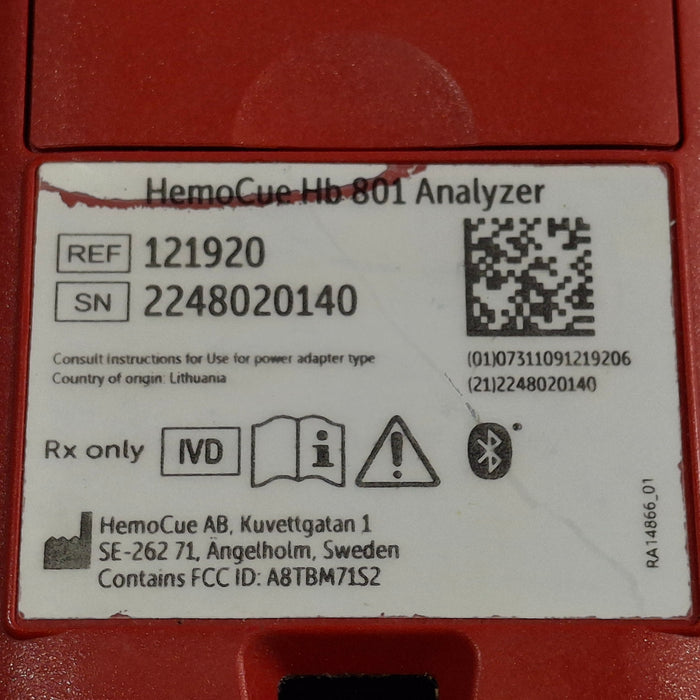 HemoCue Hb 801 Hemoglobin System Analyzer