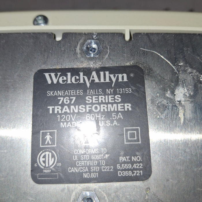 Welch Allyn 767 Otoscope/Ophthalmoscope Wall Tranformer