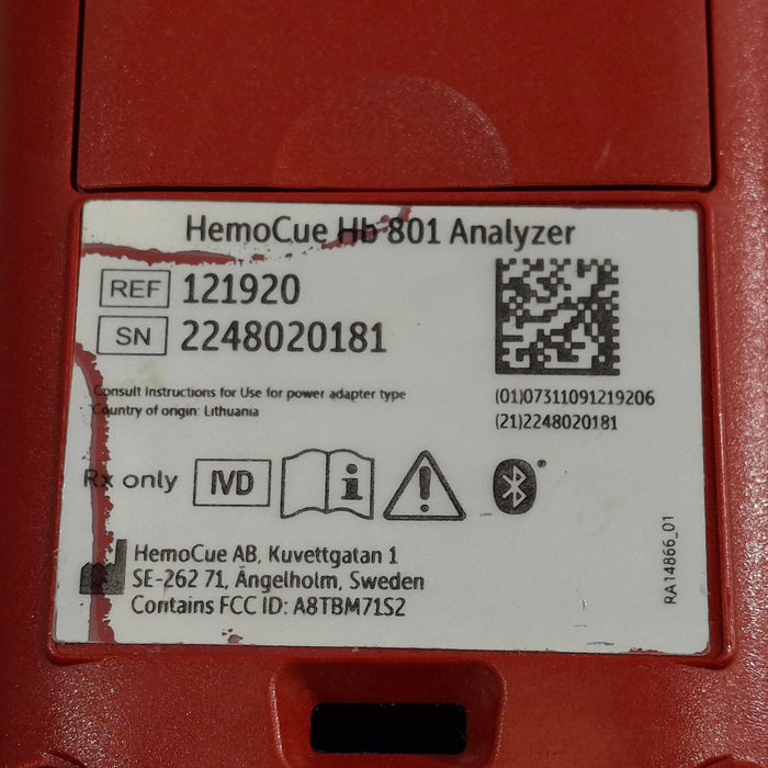 HemoCue Hb 801 Hemoglobin System Analyzer