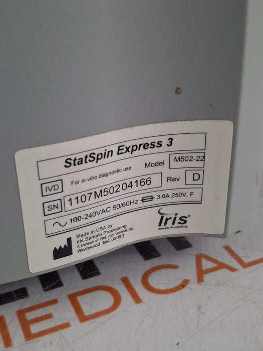 IRIS Medical StatSpin Express 3 Centrifuge