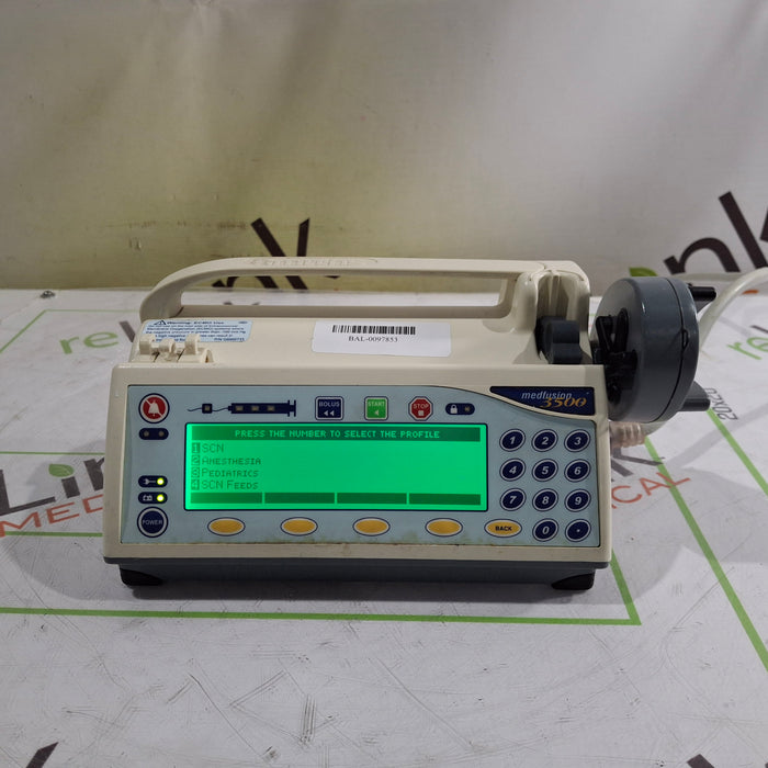 Smiths Medical Medfusion 3500 Version 6 Syringe Infusion Pump