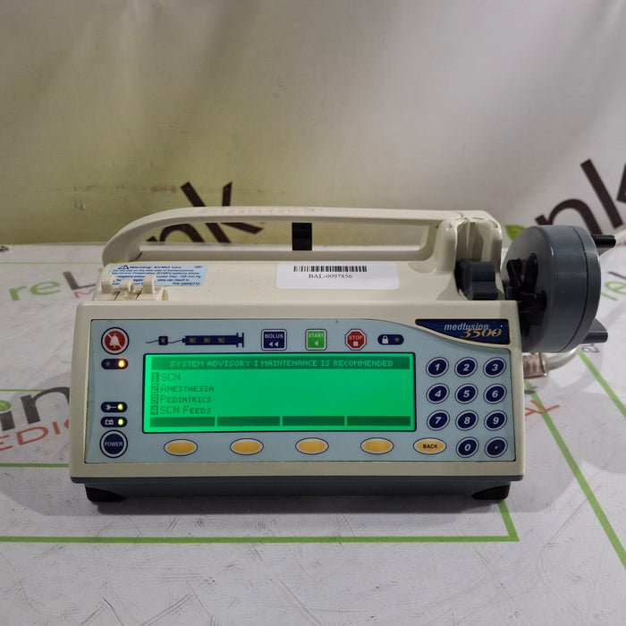 Smiths Medical Medfusion 3500 Version 6 Syringe Infusion Pump