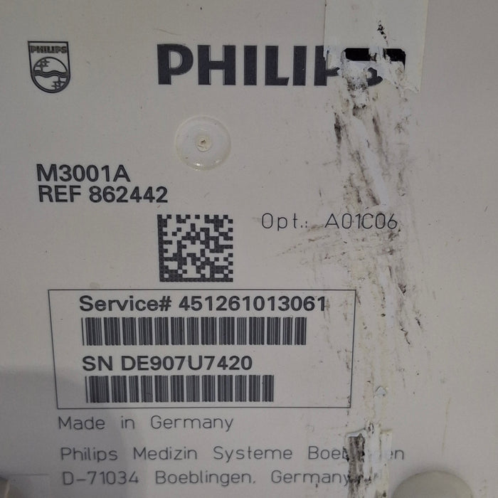 Philips M3001A-A01C06 Fast SpO2, NIBP, ECG, Temp, IBP MMS Module