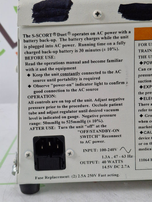SSCOR, Inc. 2014A Portable Suction Aspiration Vacuum Pump